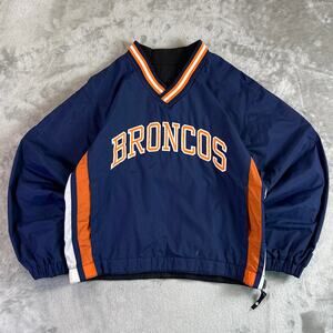 VTG90s Starter Reversible Denver Broncos Pullover Jacket S Cropped NFL Pro Line